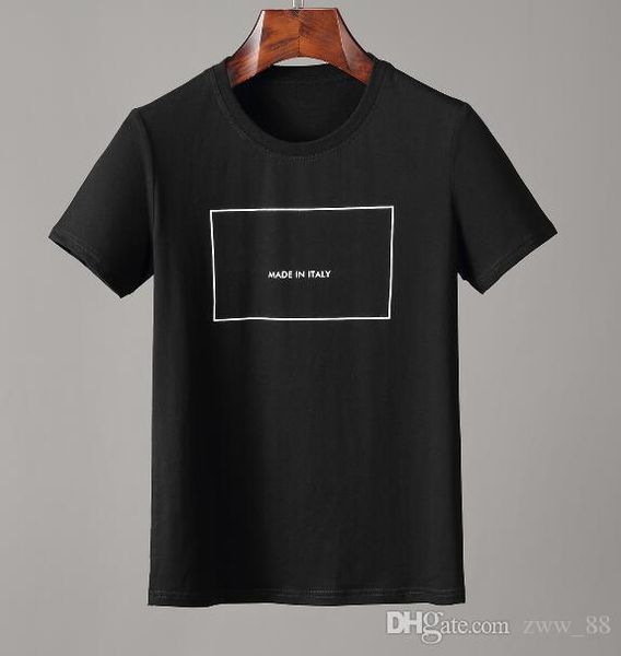 

2019 high-end mens designer t shirts fashion short sleeve contracted new fashion t shirt men's tees m-3xl, White;black