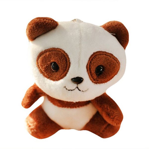 

cute cartoon panda plush stuffed doll toy keychain key ring backpack ornament new