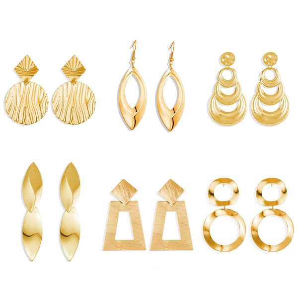 

metal earrings originality concise punk fan club three layers wave circle ear nail, Golden;silver