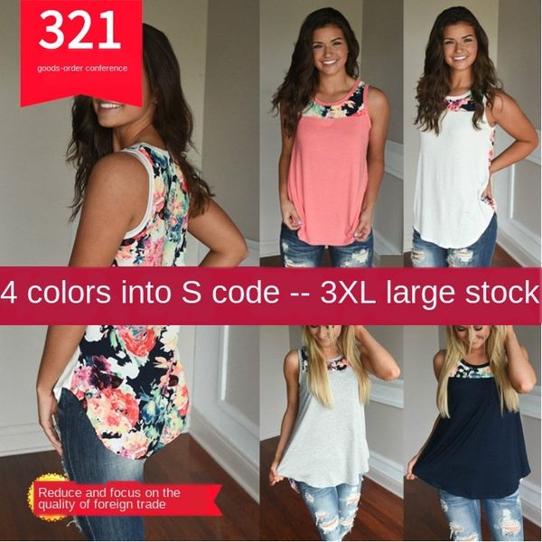 

женские 2020 свободных круглые воротнички напечатаны без рукавов пальто женщин женщин в 2020 рыхлом круглом воротнике напечатан без рукавов, White