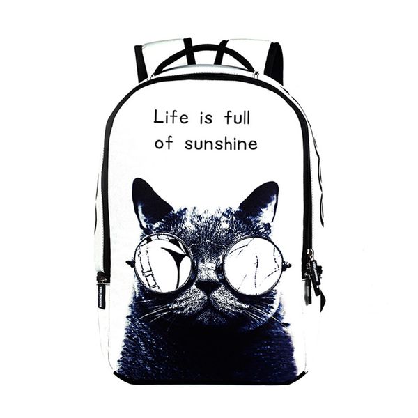 

women school bag 3d cartoon cat backpack rucksack for girls travel sport fc55