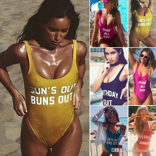 

plus size s-3xl letter printed one-piece suits mermaid bikini push-up padded monokini swimsuit swimwear bikinis one pieces suit, White;black