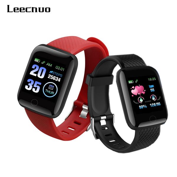 

leecnuo 116 plus smart wristband 116plus multifunctional sports bracelet smart wristband ip67 heart rate fit bit smartband, Slivery;brown