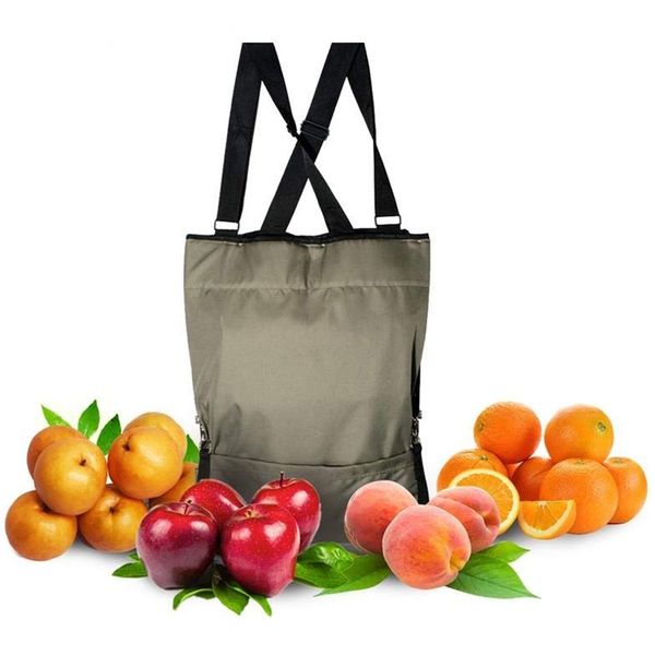 

hanging baskets garden picking apron fruit bag vegetable harvest storage pouch adjustable size