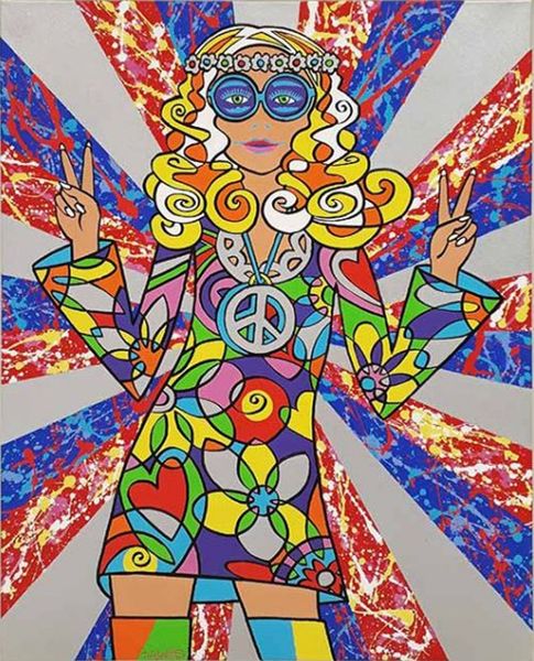 

tim davies - flower power (purple version) home decor handcrafts /hd print oil painting on canvas wall art canvas pictures 191228