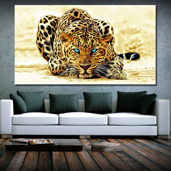 

a single leopard painting for household decoration