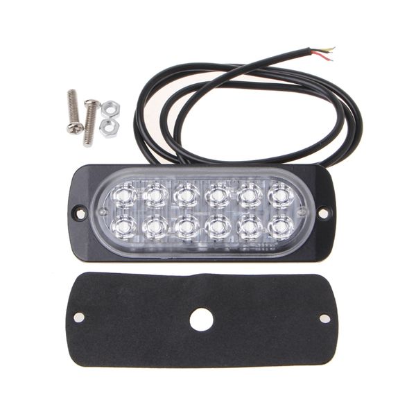 

12led car emergency strobe light bar warning flash flashing truck car headlight
