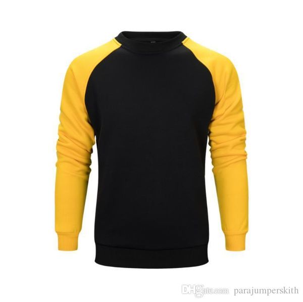 

autumn winter mens designer hoodie fashion panelled color long sleeve loose hip hop hoodies casual mens hoodie, Black