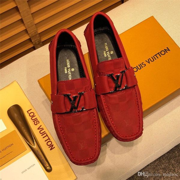 

19fw mens shoes casual plus size leather luxury design social driving brands fashion dress moccasins men loafers bonsin, Black