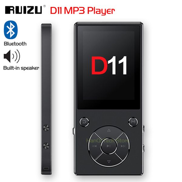 

new original ruizu d11 bluetooth mp3 player music player 8gb metal music player with built-in speaker fm radio support tf card