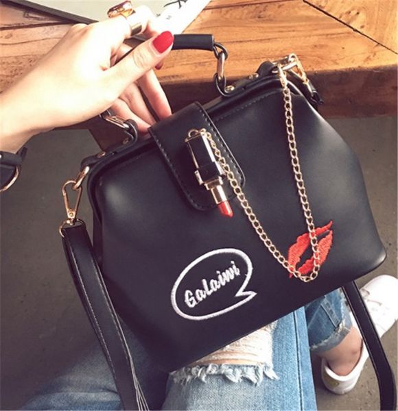 

simple versatile single shoulder bags embroidered lipstick handbag messenger bag7 ph-cfy2001122