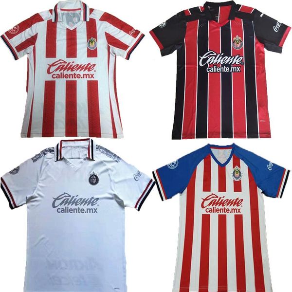 

19 20 21 mexico club chivas de guadalajara home 3rd away white club world long sleeve a.pulido lopez football shirts soccer jerseys, Black;yellow