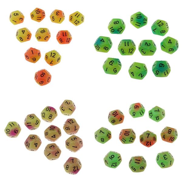 

40 pieces rpg dnd poly dice board game 12 sided die d12