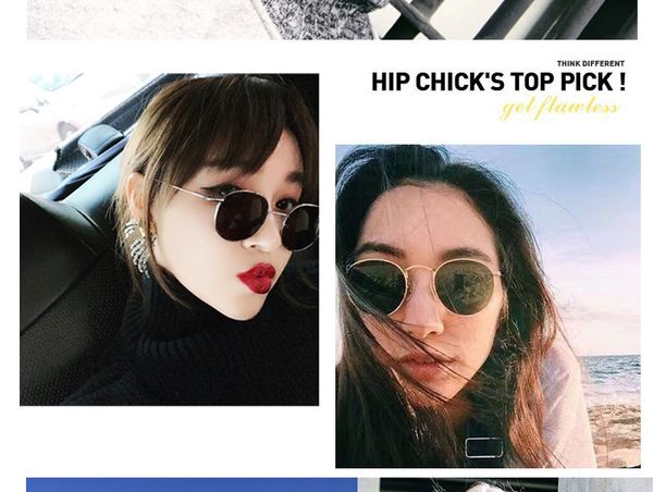 

sunglasses women/men vintage small frame round brand designer metal sun glasses lentes/gafas de sol hombre, White;black