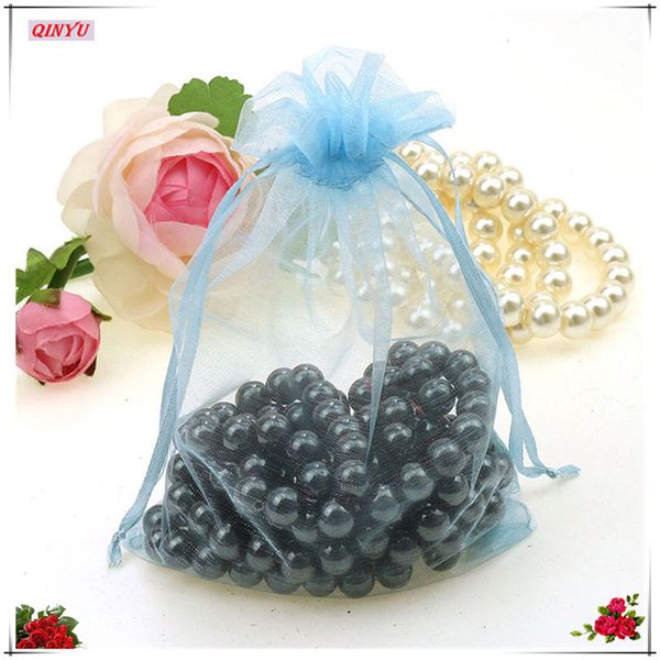 

25pcs 34*49cm big size organza bags drawstring pouches for wedding christmas party gift packaging bag jewelry packaging bags 5z