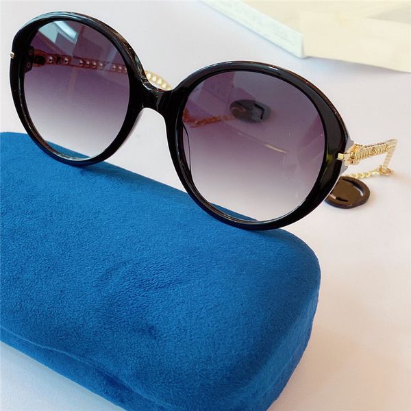 

new fashion hinge design sunglasses 0726 retro round frame earrings summer style uv400 protective glasses, White;black