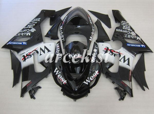 

4 gifts new abs motorcycle fairings set fit for kawasaki ninja zx-6r zx6r 2005 2006 6r 05 06 body set custom black west