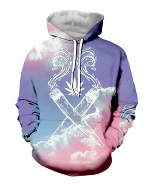 

new fashion cool sweatshirt hoodies 3d print mens womens casual smoke from cigarette fashion style streetwear clothes rlms0133, Black