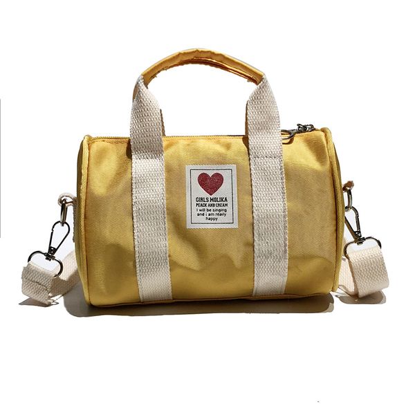 

women's bag 2020 summer new style children women's canvas bag korean-style contrast color cylinder shoulder mini handbag