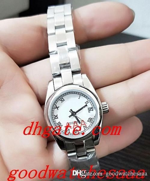 

2019 sapphire luxury new 26 31 mm stainless white roman dial automatic ladies women watches watch present, Slivery;brown
