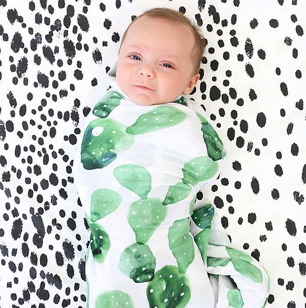 

mix 6 colors baby blanket newborn watercolor printing big stretch soft swaddle wrap blanket infant toddle sleeping bags kids swaddling