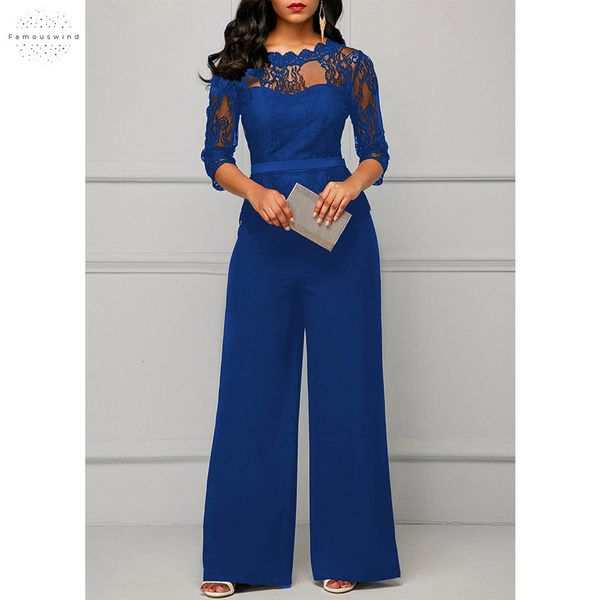 

jumpsuits for women autumn high waist palazzo 3 4 sleeve one piece peplum rompers with long wide leg pant, Black;white