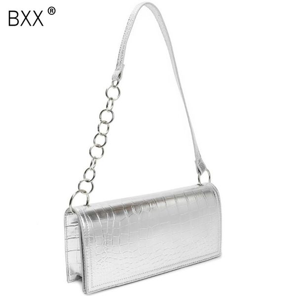 

bxx] women's single shoulder crossbody bag all-match package 2020 crocodile pattern chain travel bag hi147