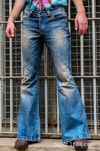 

рваные джинсы мужские джинсы стрейч рог мужские джинсы, Blue
