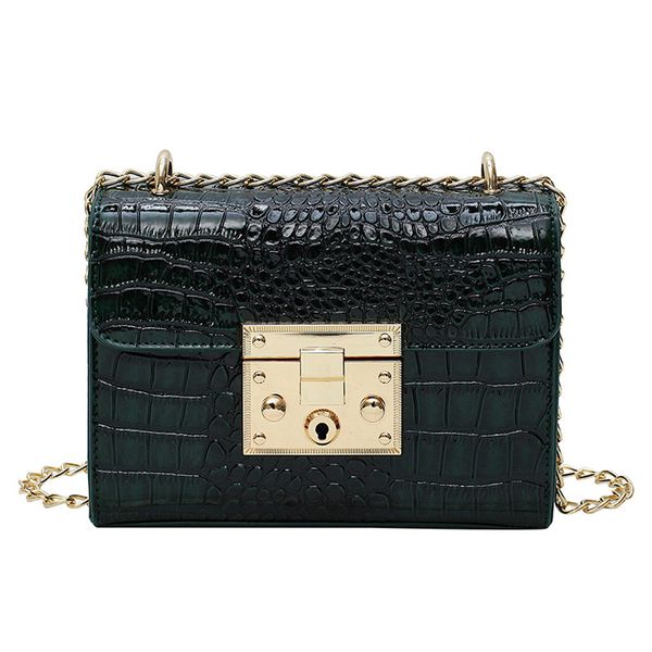 

women retro chain shoulder bag big size ladies hand bags leather messenger bag lock small square bolso mujer bandolera #ze