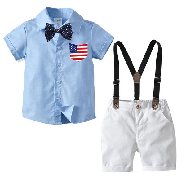 

boys birthday suit baby boy bow tie cotton short sleeve shirt shirt suspender pants gentleman suit