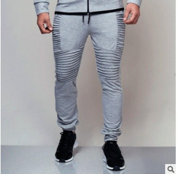 

2020 explosions men's spring and autumn sports pants men's hip hop stripe design fitness pants men, Black
