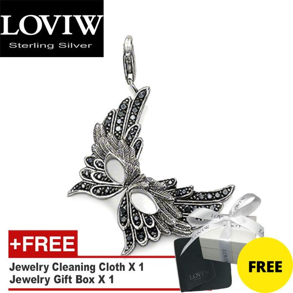

pendant feather mask, new fashion 925 sterling silver jewelry thomas sabor style charm halloween gift for woman