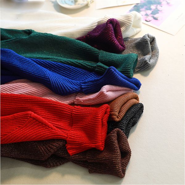 

long sweaters designer women sweater women winter sweater shiny autumn pullovers lady sweaters female sleeve knit soiji, Black