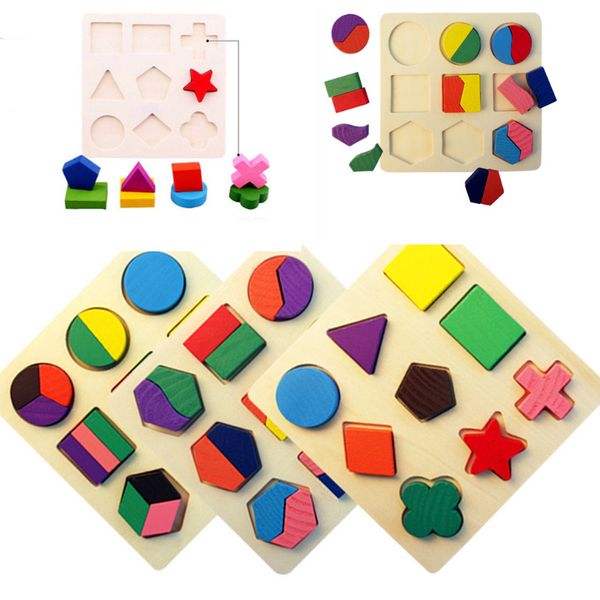 Монтессори Деревянные игрушки математике Красочный квадратной формы головоломки игрушки Ранние образовательные обучения Детские игрушки Изучение Рождественских подарков для детей