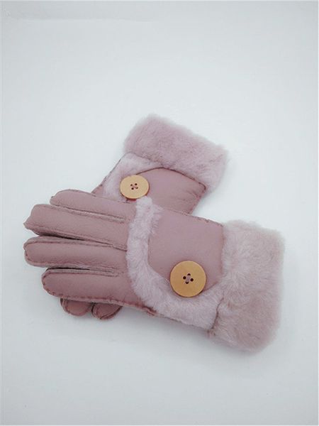 

fashion-- winter new women warm wool gloves 100% leather gloves leisure, Blue;gray