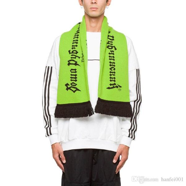 

18fw gosha rubchinskiy warm woolen scarf russian knitted scarf women men winter size accessories festival gift hfytwj006, Silver