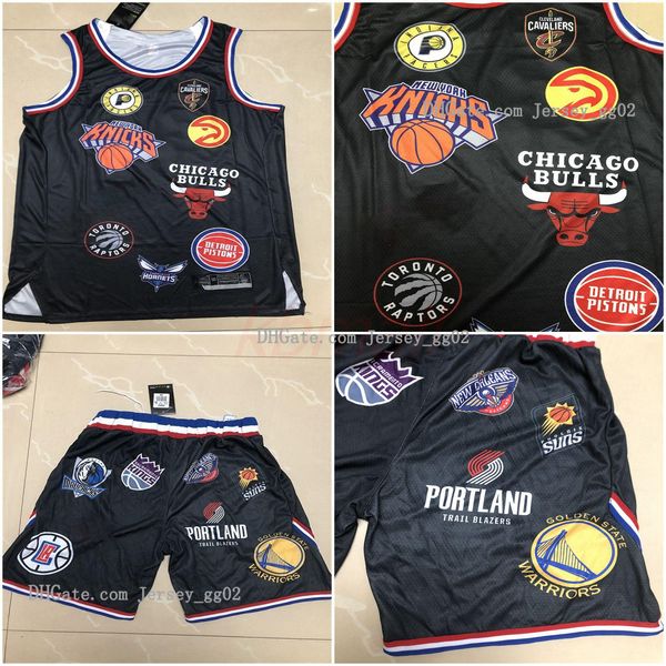 

sup nie 18ss teams jersey t-shirt stitched nba sportswear sup 94 black white hip hop short t-shirts mens basketball jerseys shorts, Black;red