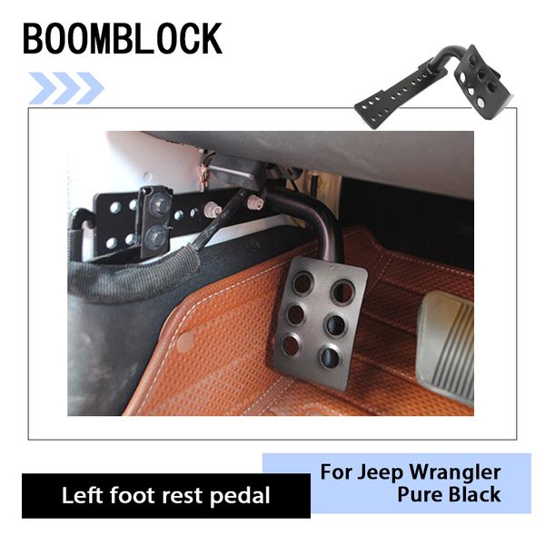 

auto stainless steel dead pad left foot rest kick pedal for wrangler jk 2017 2016-2007 car styling modification accessories