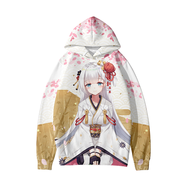 

anime cos azur lane pullover 3d sakura dragon eagle lover casual hooded hoodie sweatshirts jumper coat, Black