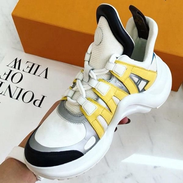 

with box sneaker casual shoes trainers fashion sports shoes leather boots sandals slippers vintage air for man woman l2303, Black