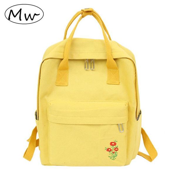 

backpack women korean canvas backpack school bags for teenage girls fashion mochila feminina embroidery flower