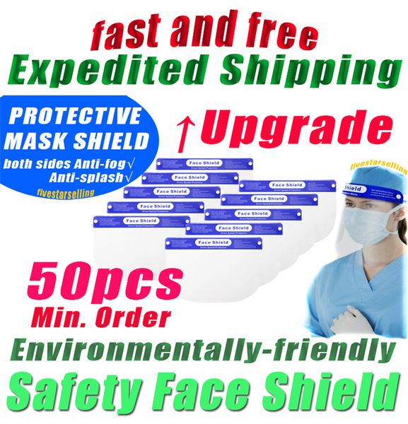 

Free Shipping Safety Anti-Fog Full Face Shield Isolation Protective Mask Transparent Eye Protection Visor Anti-Splash Droplets Wholesale