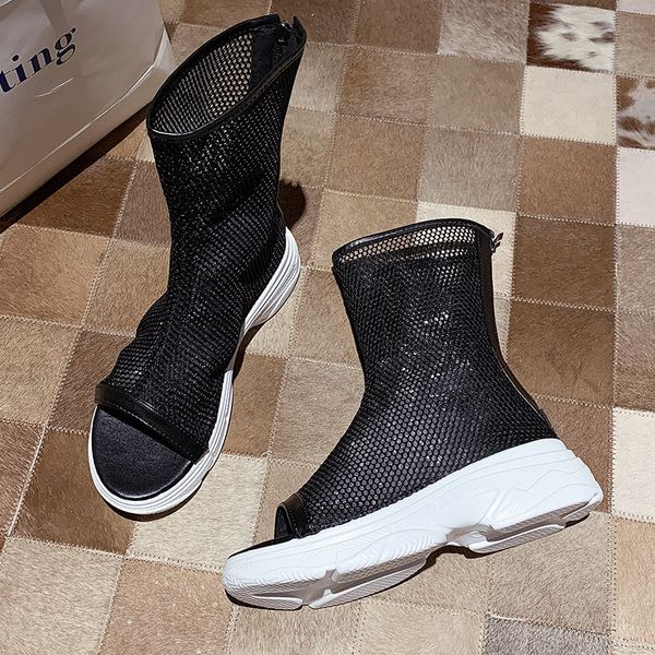 

2020 summer shoes sandal woman clear heels wedge med sale of women shoes luxury sandals suit female beige c14, Black