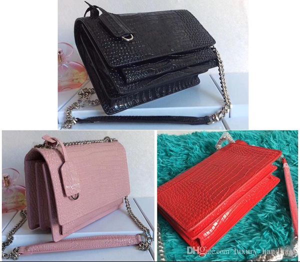 

crocodile pattern crossbody bags designer handbags leather shoulder bags women bag designer purse