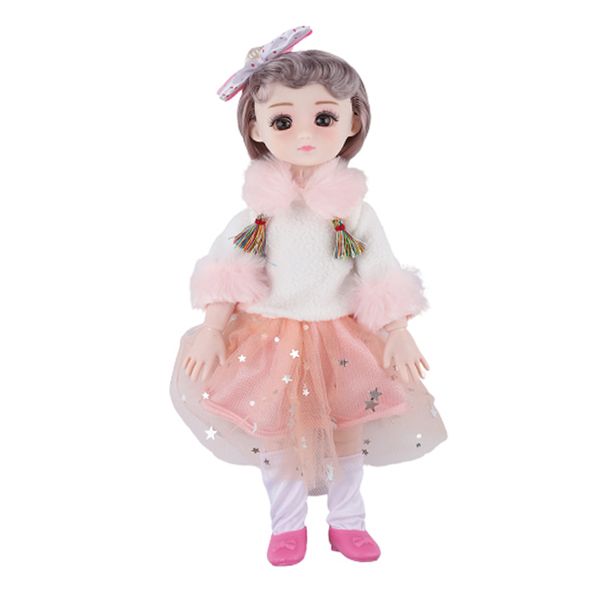 

27cm moveable jointed flexible girl doll model toy kids gift & clothing