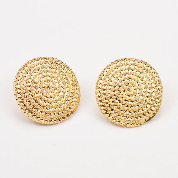 

round shaped earrings concise style metal pendientes accessories for women wholesale, Silver
