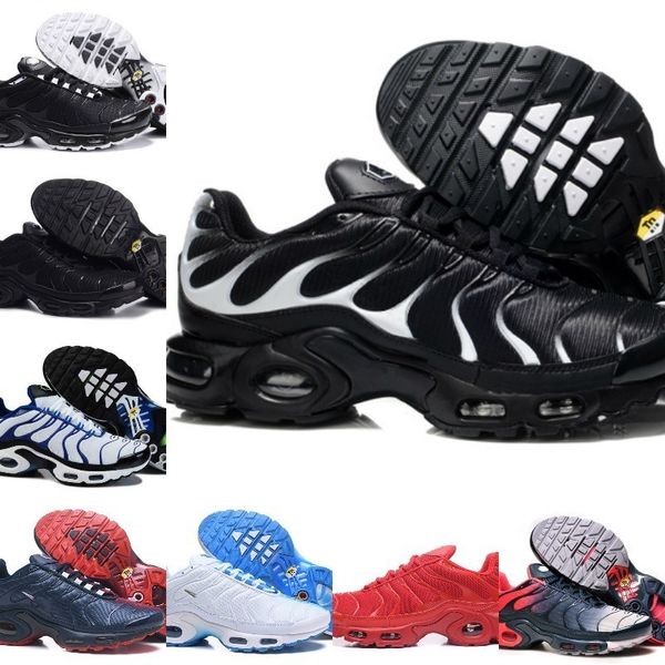 

wholesale 2019 original tn mens shoes new black white red air tn plus ultra sports shoes tn requin designer sneakers