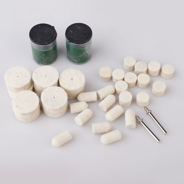 

34pcs wool polish wheel kit with polishing for rotary tool polishing wheel wool felt metal woodworking sets new