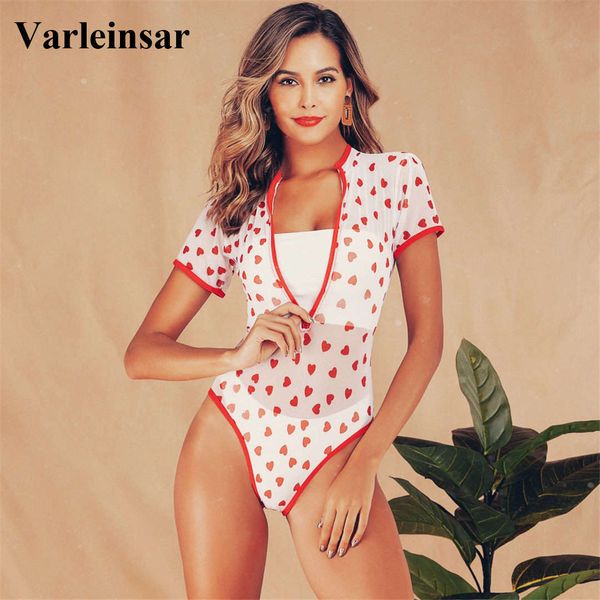 

new 2019 women swimwear mesh sheer see through one piece swimsuit female bather zipper bathing suit swim wear v1524, White;black