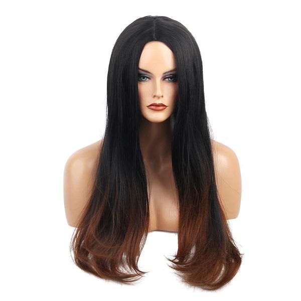 

women's fashion long loose straight syntheic wig front wig for women curly full natural hair wigs hair styling tools 2019 daily, Brown
